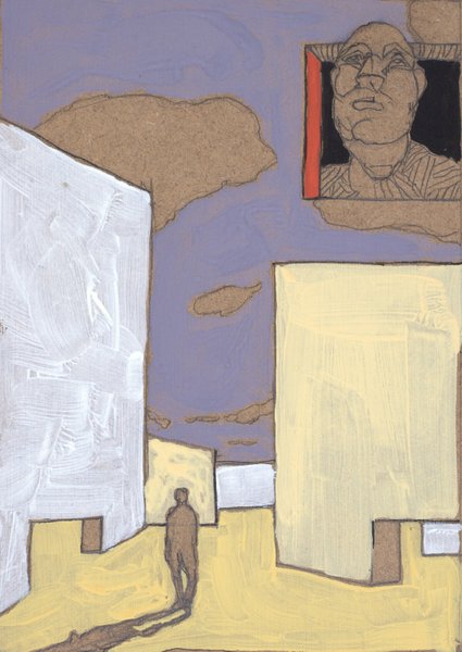 Dédale III - 13x18 - tempera